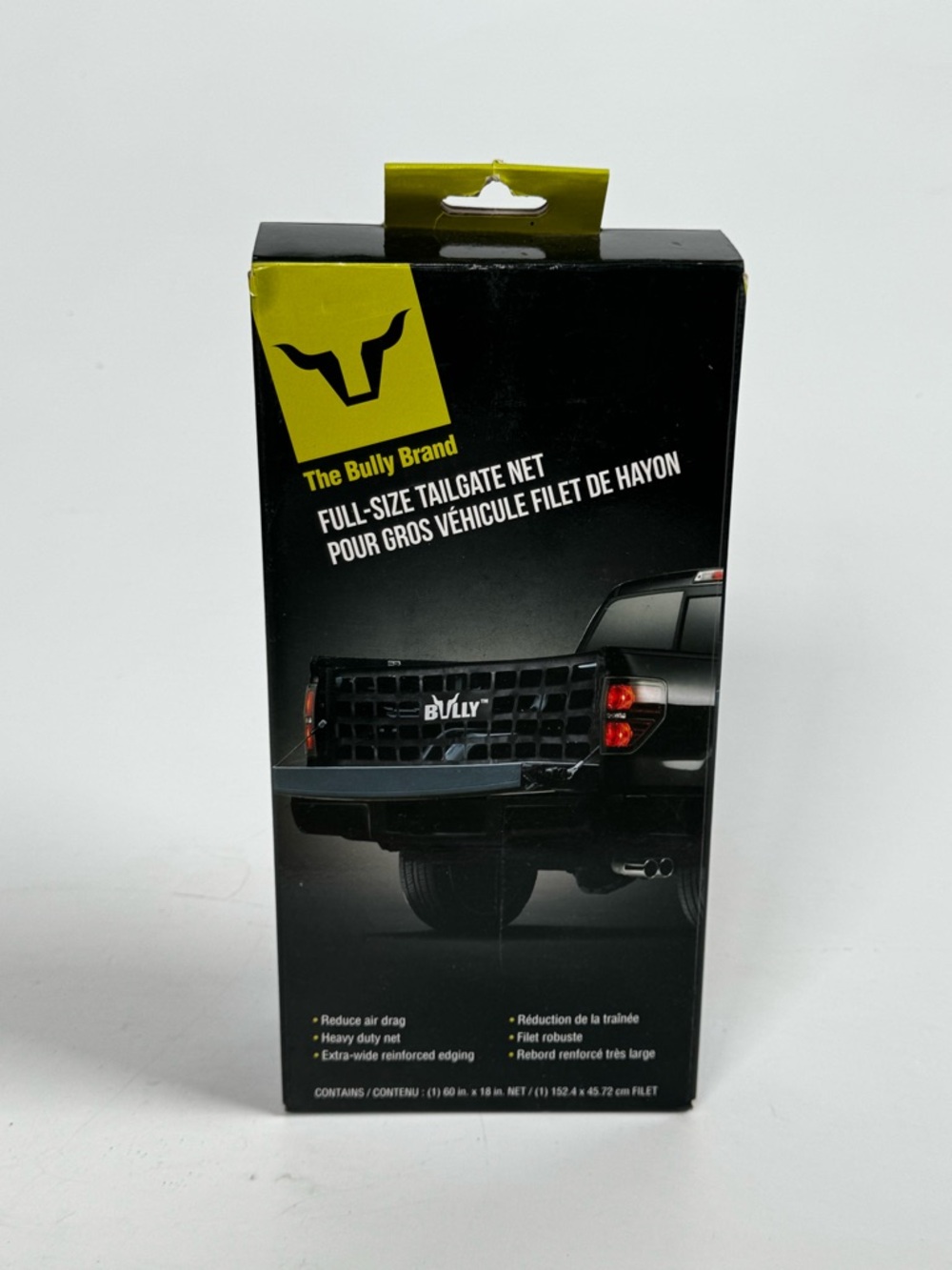 The Bully Brand Full Size Heavy-Duty Truck Tailgate Net - Black
